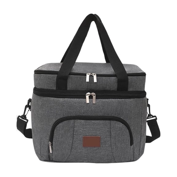 Insulated Cooler Bag, Large Leakproof Beach Cooler, Lightweight Portable Double Layer Soft-Sided Travel Ice Chest for Camping, Kayaking, Road Trips, Grocery Shopping(Gray)