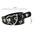 thumbnail image 5 of Tnobhg Women Jeans Belt Heart-Shaped Buckle Hollow Decorative Belt Adjustable Length Multi Holes Design Faux Leather Waistband, 5 of 7