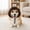 Brown, variant on huayou Pet Bob Wig, Short Hair Costume Headpiece with Adjustable Tie Strap, Synthetic Hair Dress-up Accessory for Small & Medium Dogs and Cats, for Party, Cosplay & Daily Photography Use