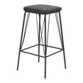 thumbnail image 2 of Zuo Modern Samuel Bar Stool, Black and Gray, 2 of 8