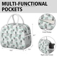 thumbnail image 6 of Lunch Bag Lunch Box for Women Reusable Insulated Lunch Bags,Water-Resistant Hawaiian Pineapple Illustration Cooler Lunch Tote Bag, Large Capacity for Work Travel Picnic, 6 of 6