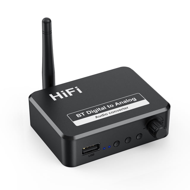 Adaptador de audio de altavoz analógico al analógico RCA Velocidad rápida Receptor compatible con Bluetooth con antena externa Equipo de sonido Inevent EL014514-00B
