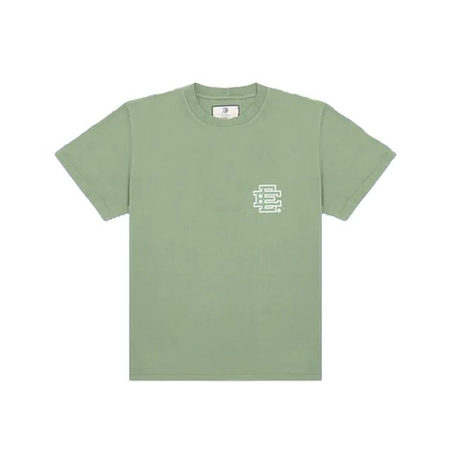 Camiseta de algodón para hombre y mujer, camisa con estampado básico de Anime Y2K, ropa informal de gran tamaño, de veranoArmy green