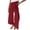 Wine, variant on Aoochasliy Womens Pants Clearance Fall Fashion Casual Solid Color High Waist Loose Mopping Long Cotton Linen Wide Leg Pants