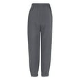 thumbnail image 3 of Voncos Sweatpants for Women Warm Fleece Lined Pants Winter Fall Wide Legs Jogging Pants with Pockets, 3 of 5
