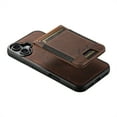 thumbnail image 2 of ELEHOLD for iPhone 16 Case, Compatible with Mag Safe Accessory, 2 in 1 Detachable Magnetic Card Holder Faux Lychee Pattern Leather Kickstand Wallet Case for iPhone 16,Brown, 2 of 7