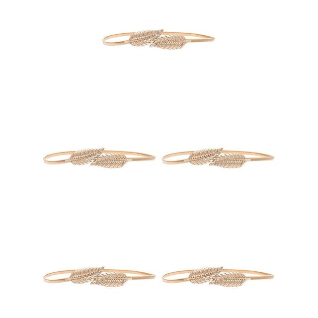 Langgg Mode Ceinture Bretelles Réglables Étroites Simple Style Métal Feuilles Exquise Enveloppe Valentines Ceintures de Jour pour les Femmes Robes TYPE9 NO9