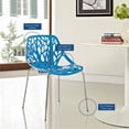 thumbnail image 5 of Modway Stencil 18" Modern Plastic Dining Side Gaming Chair in Blue, 5 of 5