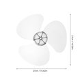 thumbnail image 2 of CATIEBYE Fan Leaf Replacement Light Grey Plastic Replacement 2pcs Aerodynamic Design For Home Users, 2 of 8