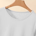 thumbnail image 4 of KyCheLot Womens Plus Size T-Shirts Solid Color Round Neck 1/2 Length Sleeve Tops Summer Beach Vacation T-Shirts, 4 of 7