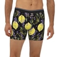 thumbnail image 2 of Rateoe Lavender Flowers Print Men’s Underwear Boxer Briefs Soft Comfortable Underwear Boxer Briefs, Long Leg Briefs,Anti-chafing Boxer Briefs, 2 of 7