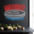 thumbnail image 3 of Music Love & Peace Neon Sign, Music Studio Neon Lights Decor, 3 of 4