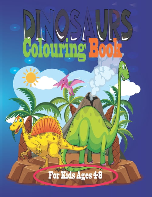 A4 Kids Dinosaur Activity Colouring Book Children Fun Learning Activity 40 Pages 