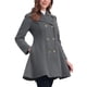 thumbnail image 4 of Abrigo largo de invierno INSPIRE CHIC para mujer, con solapa y doble botonadura, talla XL, color gris, 4 of 6