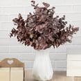 thumbnail image 5 of Burgundy Brown Faux Eucalyptus Stems, 14.96 Inch Artificial Eucalyptus Greenery Picks, Fall‑Tone Fake Eucalyptus Branches, Vase Filler for Harvest Table & Farmhouse Home Decor, 5 of 6