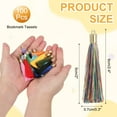 thumbnail image 2 of Uxcell 100 Pcs Flecos para Marcadores con Tapa Dorada 2.4" Flecos para DIY Multicolor, 2 of 6