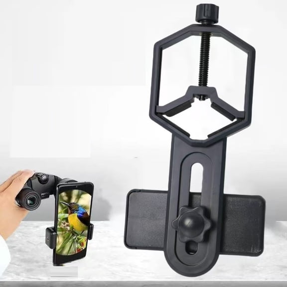 Universal Phone Telescope Mount Clip, Adjustable & Durable Smartphone Adapter Holder With Secure Grip For Connecting Mobile Phones To Telescopes, Binoculars, Monoculars For