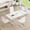Table +White silver legs*4, variant on JUFU 5 Piece Dining Table Set for 4, 55" White Rectangular MDF Kitchen Table and 4 Light Gray PU Upholstered Dining Chairs with Silver Metal Legs, Modern Dining Room Set for Small Spaces