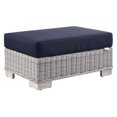 thumbnail image 1 of Modway Ottoman en Osier Rotin pour Patio Extérieur Gris Clair Marine, 1 of 9