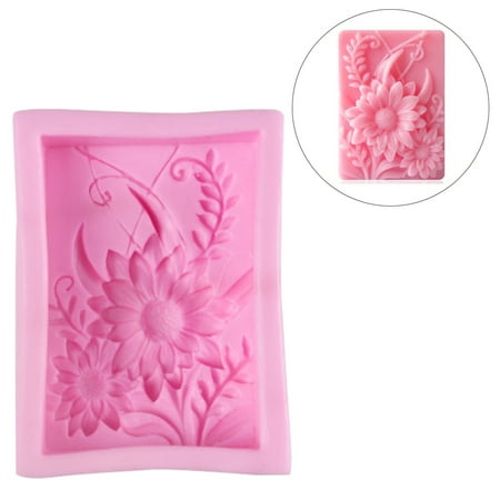 Flexible Silicon Mold - Silicone 3D Flexible Sunflower Candle Soap Making Mould For Soaps Cake Handmade DIY Mold