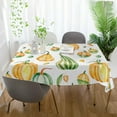 thumbnail image 6 of SKYSONIC Thanksgiving Pumpkin Tablecloth Waterproof Washable Polyester Square Table Cover Durable Tablecloth for Kitchen Dining Table Party Decor (60 X 120 Inch), 6 of 7