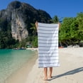 thumbnail image 3 of Arkwright Las Rayas Beach Towels - Ring Spun Cotton Pool Towel - 30 x 60 in. - (Case of 24) Light Grey Stripes, 3 of 10