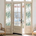 thumbnail image 2 of Eucalyptus Green Window Privacy Film, Gradient Leaves Retro Watercolor Plant Static Cling UV Sun Blocking Heat Control Window Tint, Non-Adhesive One Way Windows Privacy Cover 17.7''x78.7'', 2 of 7