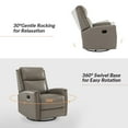 thumbnail image 5 of Art of Living Designs Fiacro 30.31"Wide Modern Genuine Leather Wingback Swivel Rocker Recliner with Nailhead Trims DOVE, 5 of 5