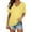 Yellow, variant on Womens Tshirts, Comdrip Short Sleeves V Neck Plain Color Soft Loose Fitting Summer T Shirts Women Womens Shirts Blue L