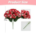 thumbnail image 3 of Summer Flower Outdoor Artificial Flowers, Fake Pansy Flowers for Spring Summer Decoration, UV Resistant Fake Pansy, Look Real Flowers for Planter Front Door Porch Yard Patio (Watermelon Red), 3 of 9
