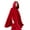 Red, variant on BAETEUY Winter Women Cape Coat with Hood Medieval Retro Shawl Poncho