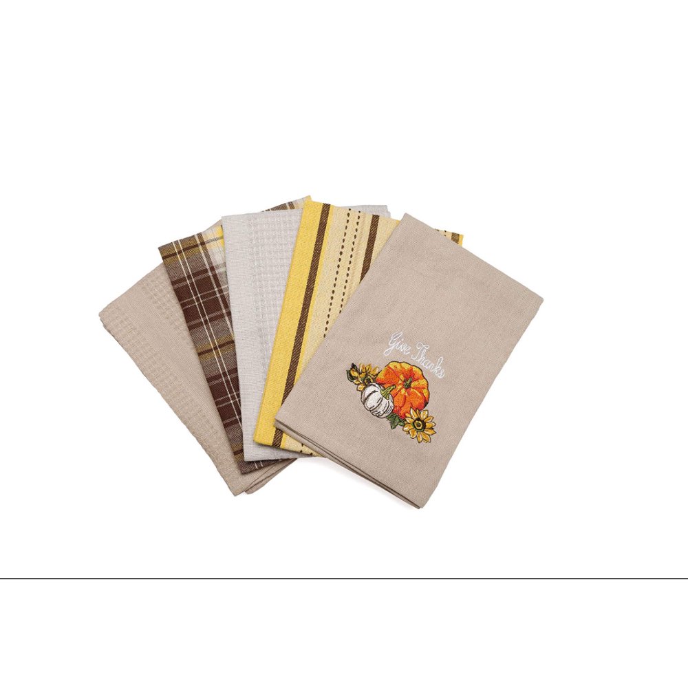 Set of 5 Kitchen Over-sized Towels, for Fall and ...