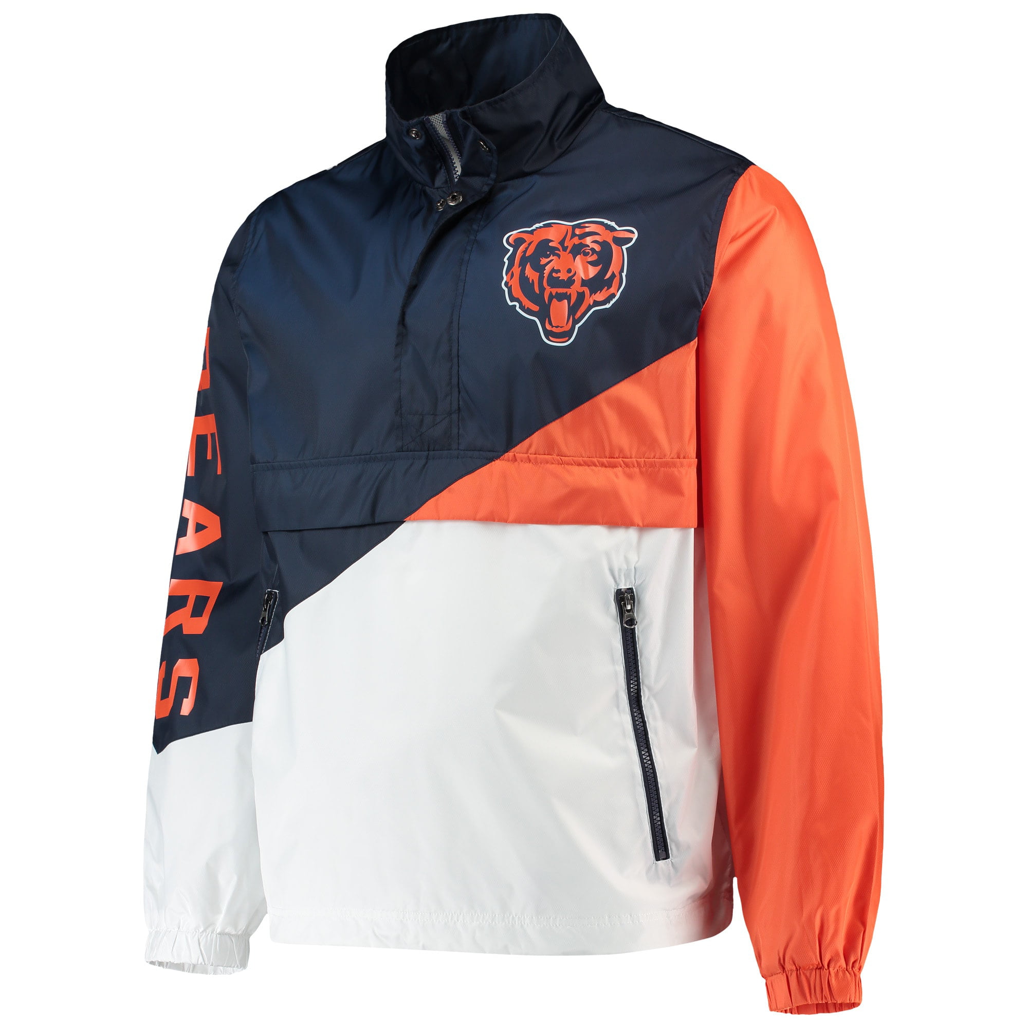 Chicago Bears G-III Sports by Carl Banks Double Team Half-Zip Pullover  Jacket - Navy/White