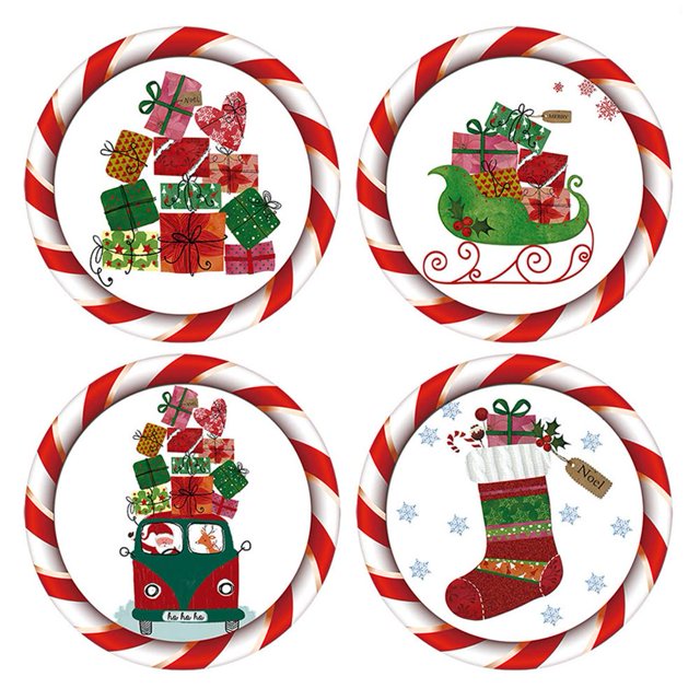 Wdftyju 4 piezas impermeable sala de estar Navidad Santa Claus Navidad pared pegatina decoración del hogar Wdftyju 3gj3un8hy5pu4ur1D02