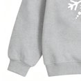 thumbnail image 5 of fnnxnal Girls Gray Snowflake Print Oversized Crew Neck Sweatshirt CottonLong Sleeve,Size 2-3T, 5 of 5