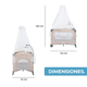 thumbnail image 2 of Cuna Corral Colecho Dodo Baby Sena Cambiador Y Mosquitero Khaki, 2 of 10