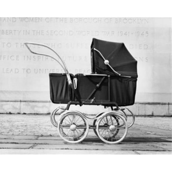 Posterazzi SAL25549854 Baby Carriage in Front of a Wall Poster Print - 18 x 24 in.
