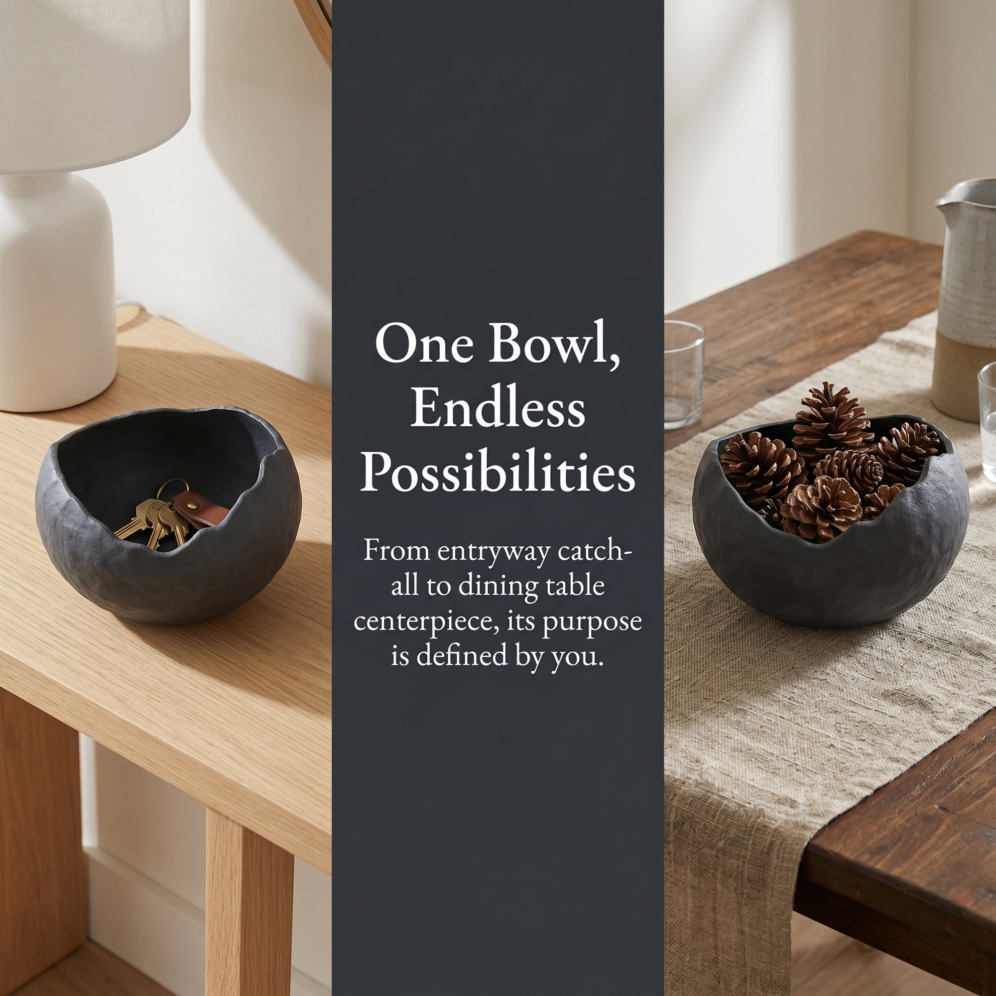 Unique Bargains Ceramic Bowl Abstract Sculpture for Table Black 5.1"L x 5.5"W x 3.5"H