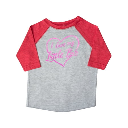 

Inktastic I Love My Little Bro in Pink Chalk Heart Gift Toddler Boy or Toddler Girl T-Shirt