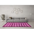 thumbnail image 3 of Ahgly Company Indoor Round Abstract Pink Modern Area Rugs, 3' Round, 3 of 4