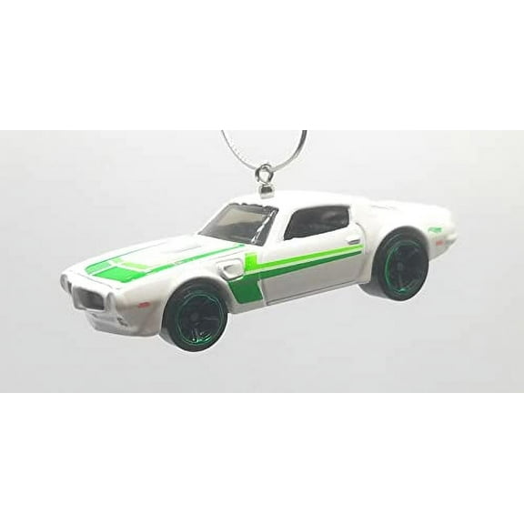 Christmas Ornament for 1973 Pontiac Firebird White Green Decal