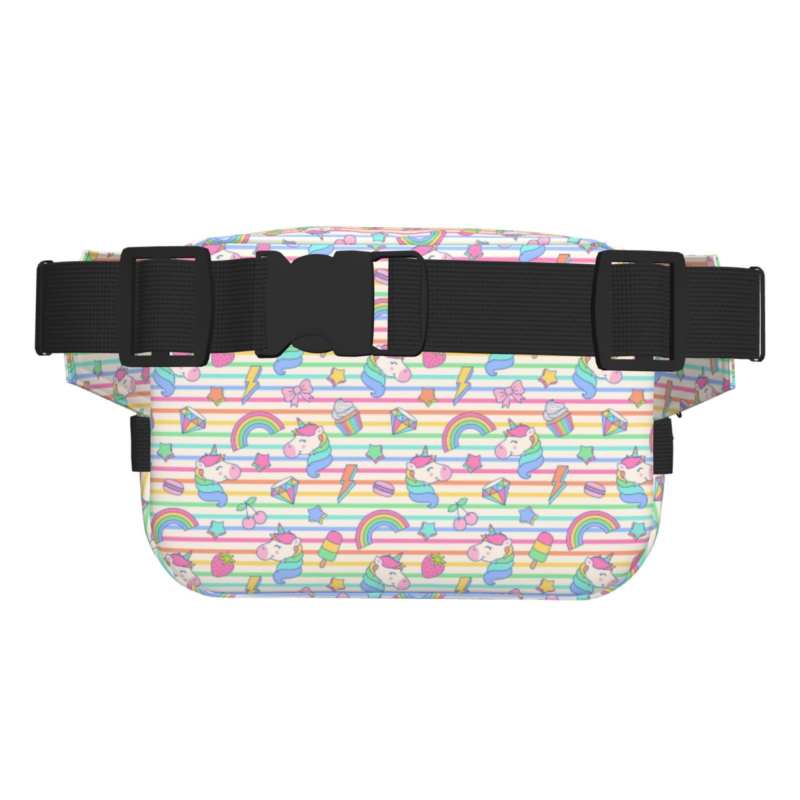 Hirioo Cute Unicorn for Double Layer Waist Bag Adjustable Fanny Pack For Travel Running Hiking
