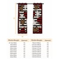 thumbnail image 6 of Valentine's Day Blackout Curtains for Bedroom, Black Red Strip Love Hearts Plaid Thermal Insulated Kitchen Drapes with Grommets, Light Blocking Window Treatment, 2 Panels 42" x 84", 6 of 7
