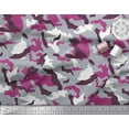 thumbnail image 3 of Soimoi Tissu en Soie Bicolore avec Imprimés de Tissu Camouflage Blanc au Mètre 42 Pouces de Large, 3 of 3