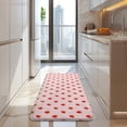 thumbnail image 4 of Red Strawberry Plants Pink Pattern Kitchen Rug Mat,Kitchen Runner Rugs Non Skid Washable,Decorative Kitchen Floor Mats for Kitchen,Sink,Laundry,17"x47.2", 4 of 7