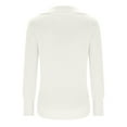 thumbnail image 3 of IROINNID Womens Sweater V-Neck Pullover Sweater Solid Color Casual Mid-Length Long Sleeve Autumn Sweater Blouse Tops, 3 of 4