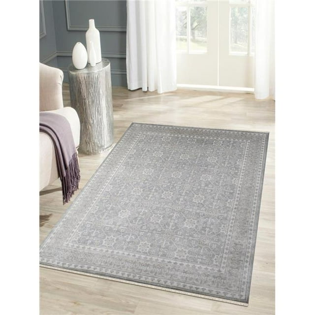 Amer Rug EMP50609 Empress Gray Hand-Knotted Area Rug - 6 x 9 ft.