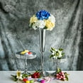 thumbnail image 4 of Efavormart 2 Pack 29" Sleek Metallic Silver Reversible Votive Candle Holder Floral Vase Feather Ball Centerpiece Stand For Events, 4 of 7