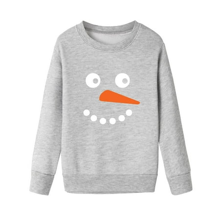 

Youmylove Christmas Long Sleeve Letter Printed O-Neck Pullover Sweatshirt Blouse Xmas Holiday Family Outfit
