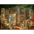 thumbnail image 3 of Panini, Giovanni Paolo 24x19 Black Modern Framed Museum Art Print Titled - Galleria con vedute di Roma antica, 3 of 5
